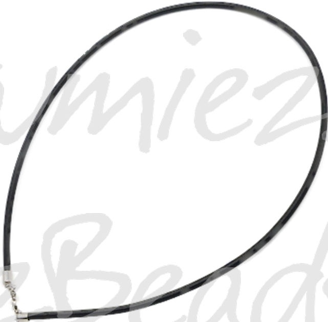 Silk-0001 Seidenkordel Halskette Schwarz 1 stück