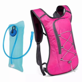 VMT dames drinkrugzak camelbag rugzak met 2 liter waterzak en drinkslang ademend en comfortabel