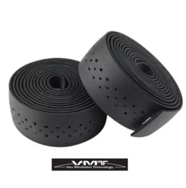 VMT retro stuurlint kunstleer met gaatjes zwart premium quality