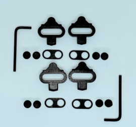 2 sets VMT SPD schoenplaatjes voor Shimano SPD pedalen COMBIDEAL zelfde type als de SM-SH51 (0° speling)