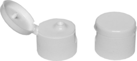 Matt transparent plastic bottles + valve cap (White)