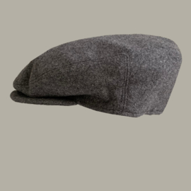 Pet 'Daaf' - flat-cap - uni grijs wollen - maat 58/60