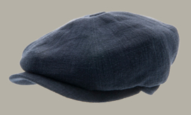 Pet 'Gordon Ramie Blue' - newsboy cap - blauw - maat 46 - CTH Mini