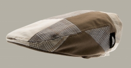 Pet 'Philip Patchwork Beige' - flat-cap - maat 58 - CTH Ericson