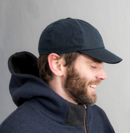 Cap 'Ben Waxed Cotton Marin' - baseball cap met oorflappen donkerblauw - maat 46/48/50/ 58/60 - CTH Mini/Ericsonn