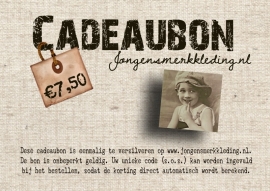 Cadeaubon 7,50 euro