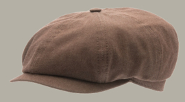 Pet 'Alan Morgado/ Liberty Brown' - newsboy cap - bruin - maat 58 - CTH Ericson