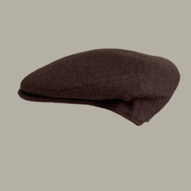 Pet 'Chiem' - flat-cap - uni bruin wollen - maat 55/56/58/60