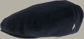 Pet 'Philip Corduroy Marin' - flat-cap met oorflappen - donkerblauw rib - maat 46/48/50 - CTH Mini