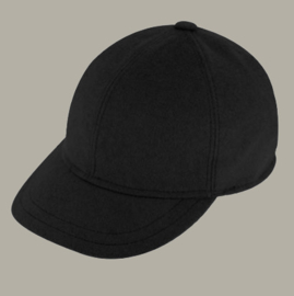 Cap 'Wouter' - baseball cap zwart met oorflappen - maat 55/57
