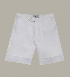 Little Linens wit linnen bermuda shorts (valt ruim) - maat 92 - LL45