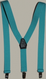 Bretels - aqua blauw - maat kind - 85 cm.