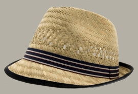 Fedora hoed 'Chris Jr.' Natural Straw - maat 49/51/53/55 - CTH Mini