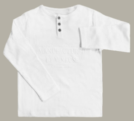 Vinrose granddad longsleeve `Junior` wit - maat 86/92 - VR16