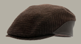 Pet 'Hadar Pinstripe Brown' - duckbill cap bruin gestreept - maat 61 - CTH Ericson