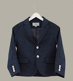 Little Linens 'Midnight Navy' linnen donkerblauwe blazer - maat 92 - LL47