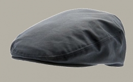 Pet 'Neil Waxed Cotton Marin' - flat-cap met oorflappen - donkerblauw - maat 48/50/60/62 - CTH Mini/Ericson