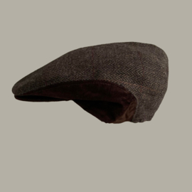 Pet 'George' - flat-cap - visgraat bruin - maat 54/55/57/58