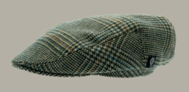 Pet 'Philip Glencheck Green` - cap met oorflappen - groen pied-de-poule - maat 46/56 - CTH Mini