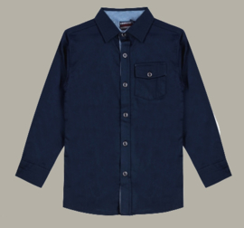 Vinrose overhemd 'Jaxon' navy donkerblauw - maat 122/128 - VR96