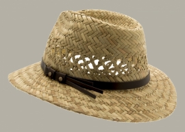 Fedora hoed 'Bill Jr.' Natural Straw - maat 49/51/53/55 - CTH Mini