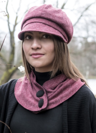 Shawl 'Molly Jersey Angora Wine' - bordeaux rode omslag shawl voor dames - CTH Ericson