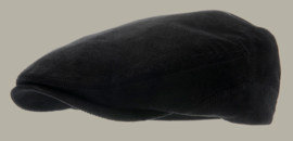 Pet 'Lucas Soft Cord Black' - zwarte flat-cap - maat 59/62 - CTH Ericson