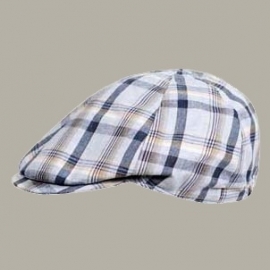 Pet 'Martijn' - driver-cap - blauw/zand geruit - maat 51