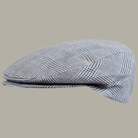 Pet 'Gijs' - grijs geruite flat-cap - maat 62  