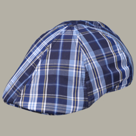 Pet 'Jepke' - driver-cap - blauw/zand geruit - maat 51/53