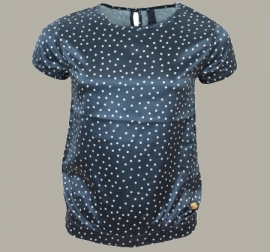 Vinrose blouse 'Karleen' Navy - polkadot shirt - maat 86/92 - VR89