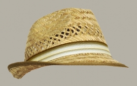 Fedora hoed 'Liam' Natural Straw - bruin/beige - maat 51/53/55 