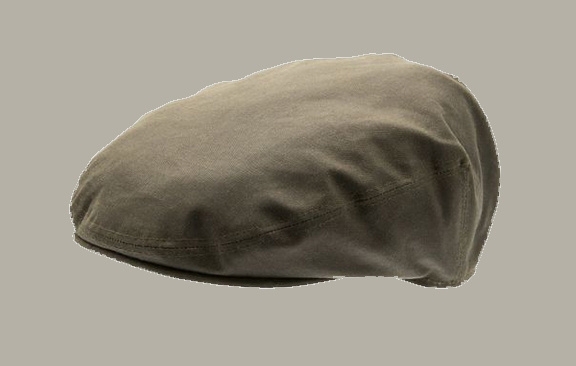 Pet 'Neil Waxed Cotton Green' - flat-cap met oorflappen - groen - maat 48/50/60 - CTH Mini/Ericson