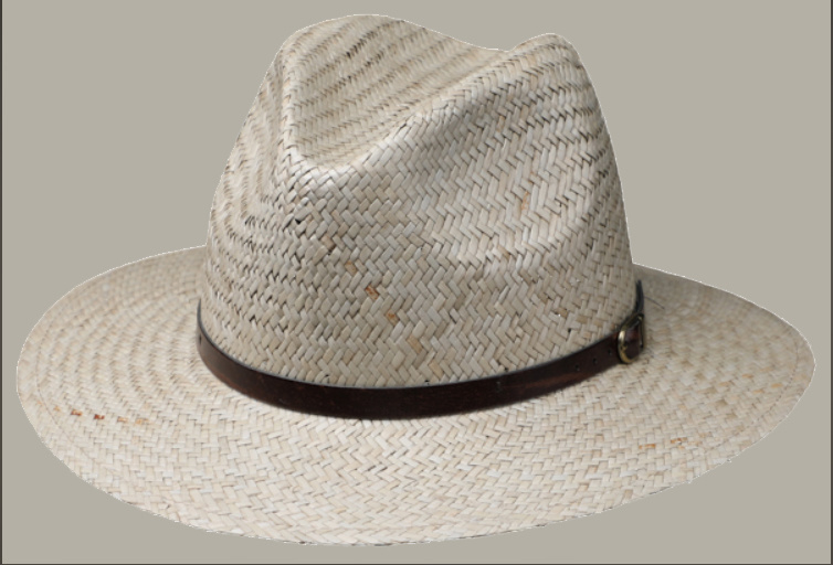 Fedora hoed 'Ralph' - strohoed met riempje - maat 57/59 