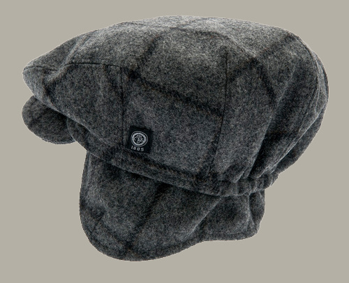 Pet `Carl Granda Graphite` - grijs wollen cap met oorflappen - maat 46/48/56 - CTH Mini
