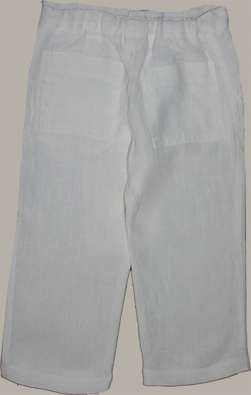 houding uit Reductor LinenKids witte linnen broek - maat 98/104 - LK | Maat 98-104 |  Jongensmerkkleding.nl