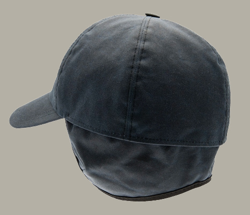 Cap 'Ben Waxed Cotton Marin' - baseball cap met oorflappen donkerblauw - maat 46/48/50/ 58/60 - CTH Mini/Ericsonn