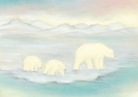 D1020 Polar bear mother with cubs