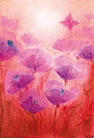 B1005 Purple poppies