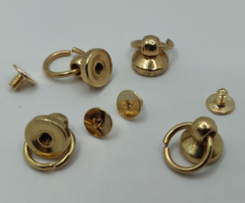 Metalen knop-  goud - 4 stuks