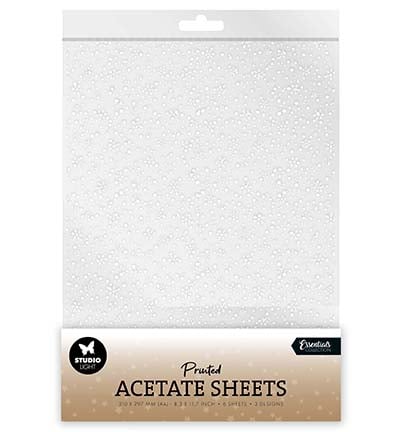 Studiolight - Acetate sheet - Snowflakes White - SL-ES-ACS15