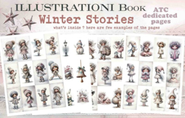 Maremi's Small Art - Illustrationi Collage Ephemera for Art Journaling - Winter Stories & Background