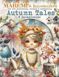 Maremi's Small Art - Illustrationi Collage Ephemera for Art Journaling - Autumn Tales & Backgrounds