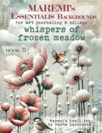 Maremi's Small Art - Backgrounds for Art journaling & Collage - Whispers of Frozen Meadow
