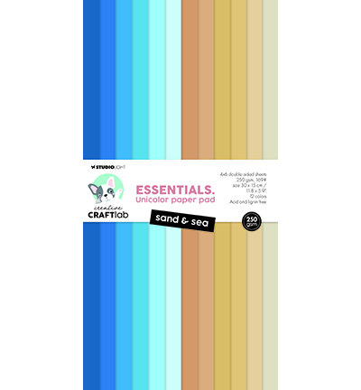 Craftlab - Unicolor Paper Pad - Sand & sea - CCL-ES-UPP367