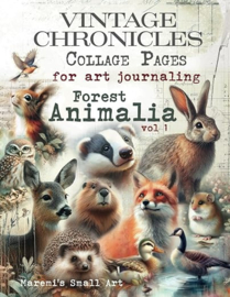Maremi's Small Art - Vintage Chronicles Collagepagina's voor Art Journaling - Animalia vol 1