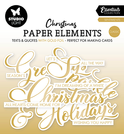 Studiolight - Paper Elements - Gold Sentiments Classic - SL-ES-PE36