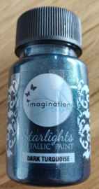 Imagination crafts -  metallic starlight verf - dark turquoise