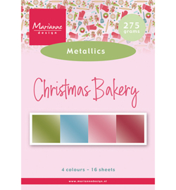 Marianne Design - Paper pad - Christmas Bakery (Metallics) - PK9197