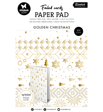 Studiolight - Foiled Cards - Golden patterns - SL-ES-PP383
